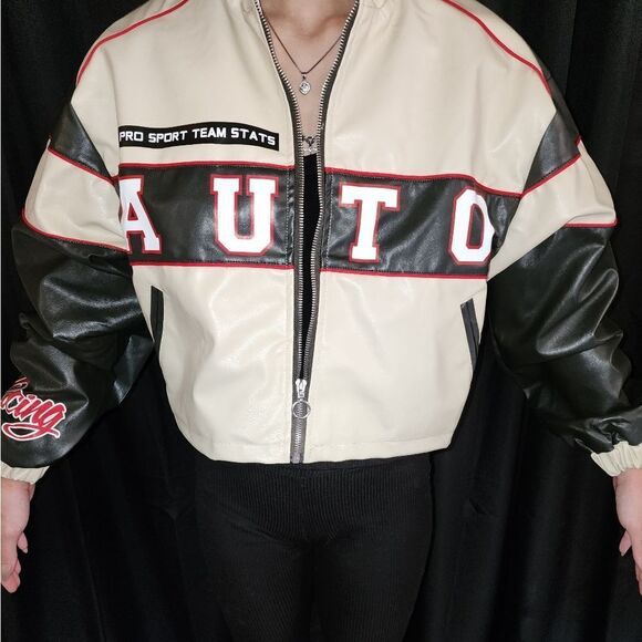 NWT PrettyLittleThing Auto Racing Bomber - Picture 12 of 15